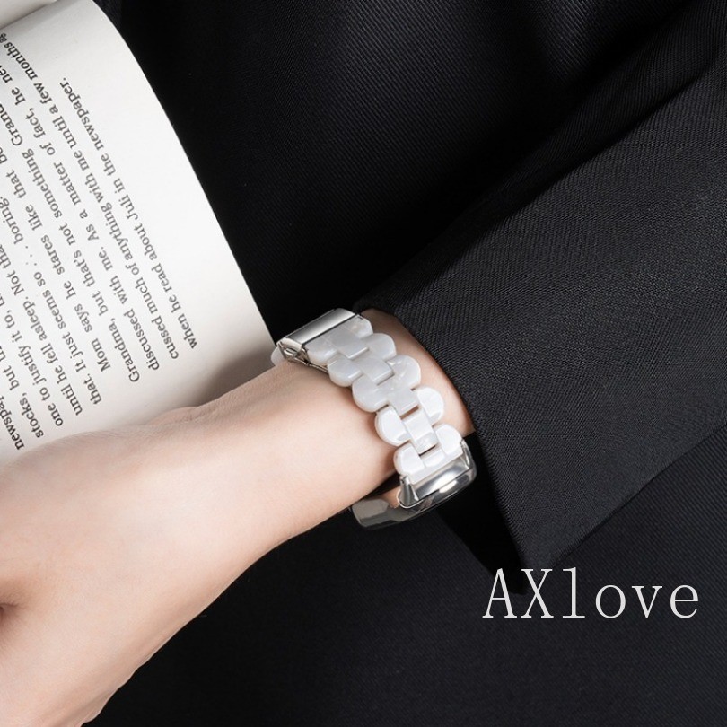 สายรัดสําหรับ เสี่ยวหมี่ ไมล์ วงดนตรี 9 8 เอ็นเอฟซี สร้อยข้อมือสําหรับ ไมล์ วงดนตรี 9 ไมล์ วงดนตรี 8 สายนาฬิกาแฟชั่นเรซิ่นอะคริลิพลาสติกแข็งสายรัดข้อมืออุป - รูปที่ 5