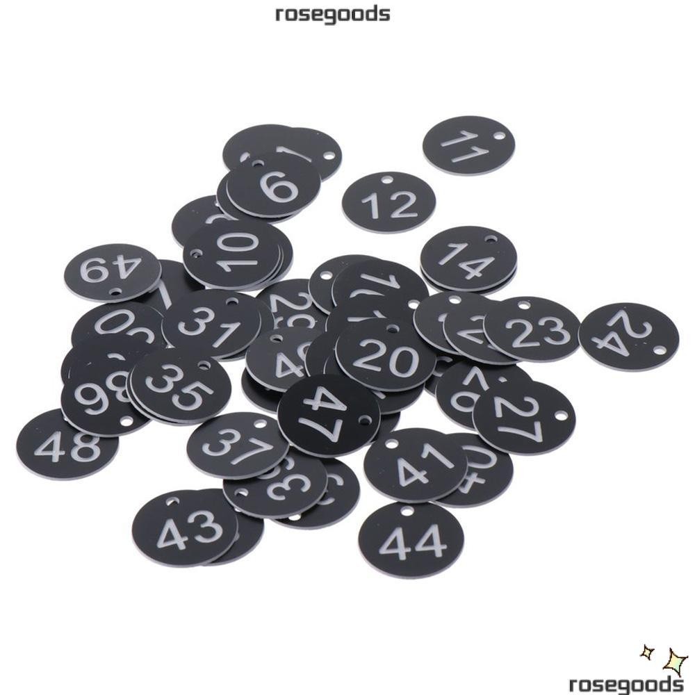 ดอกกุหลาบ 50ชิ้น ป้ายตัวเลขพลาสติก,เบอร์คิวร้านอาหารน้ําหนักเบาทนทาน,พลาสติกแฟมซี่บาง