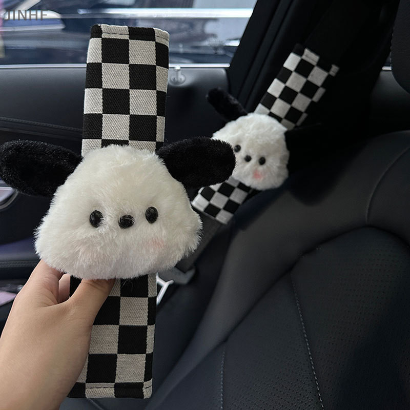 [ดีที่สุดซื้อร้านค้า] การ์ตูนรถที่นั่งเข็มขัดปกตุ๊กตาอัตโนมัติเข็มขัดนิรภัยไหล่แผ่นป้องกันอุปกรณ์ตกแต่งภายในรถยนต์หุ้นใหม