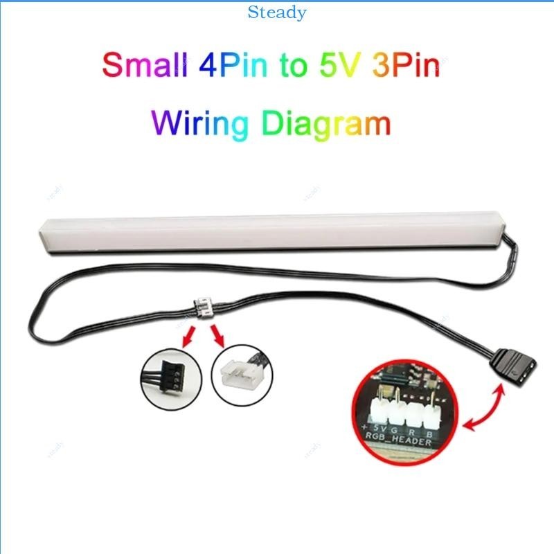Steady ARGB Extension Cable ARGB Splitter Cable 5V 3Pin to 4Pin ARGB Extension Cable Sync Cable for 