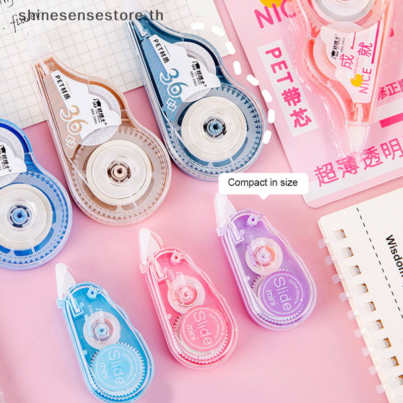 Shine Macaron สี Mini Correction เทป Roller สําหรับ Scrapbooking หัตถกรรมตกแต่ง Kawaii โรงเรียนอุปกรณ์สํานักงานนักเรียนเครื่องเขียนของขวัญ TH