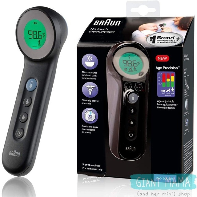 เทอร์โมมิเตอร์ Braun 3 in 1 Thermometer ปรอทวัดไข้แบบดิจิตอล รุ่นวัดหน้าผาก นำเข้าจาก USA มีของพร้อม