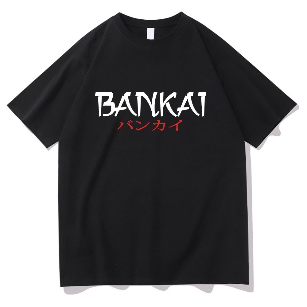 T-shirt Anime Populer Bleach Ichigo T-shirt Katun Musim Panas Baju Grafis Manga Gotei พร้อมส่ง