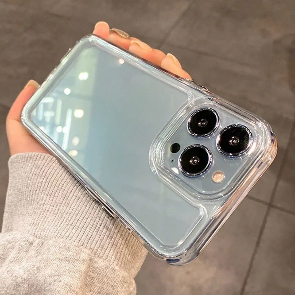 คุณภาพสูงโปร่งใสเคสโทรศัพท์สําหรับiphone 16 15 14 13 12 11 Pro Max XS XR X Max 7 8 14 15 Plus SE 2020 Mini Simple Designซิลิโคนอ่อนนุ่มกันกระแทก