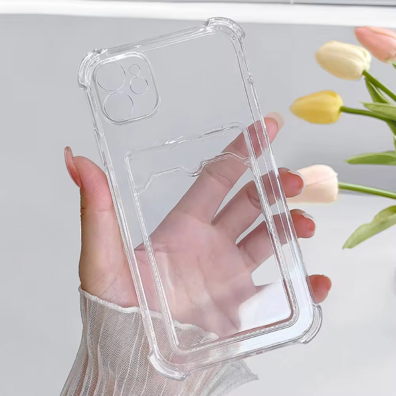 เคสโทรศัพท์แบบใสสำหรับใส่บัตร For Samsung A05 A05S A16 A06 A55 A54 A53 A56 A36 A26 A15 A35 A52 A25 A14 A34 A71 A50 A23 - รูปที่ 2