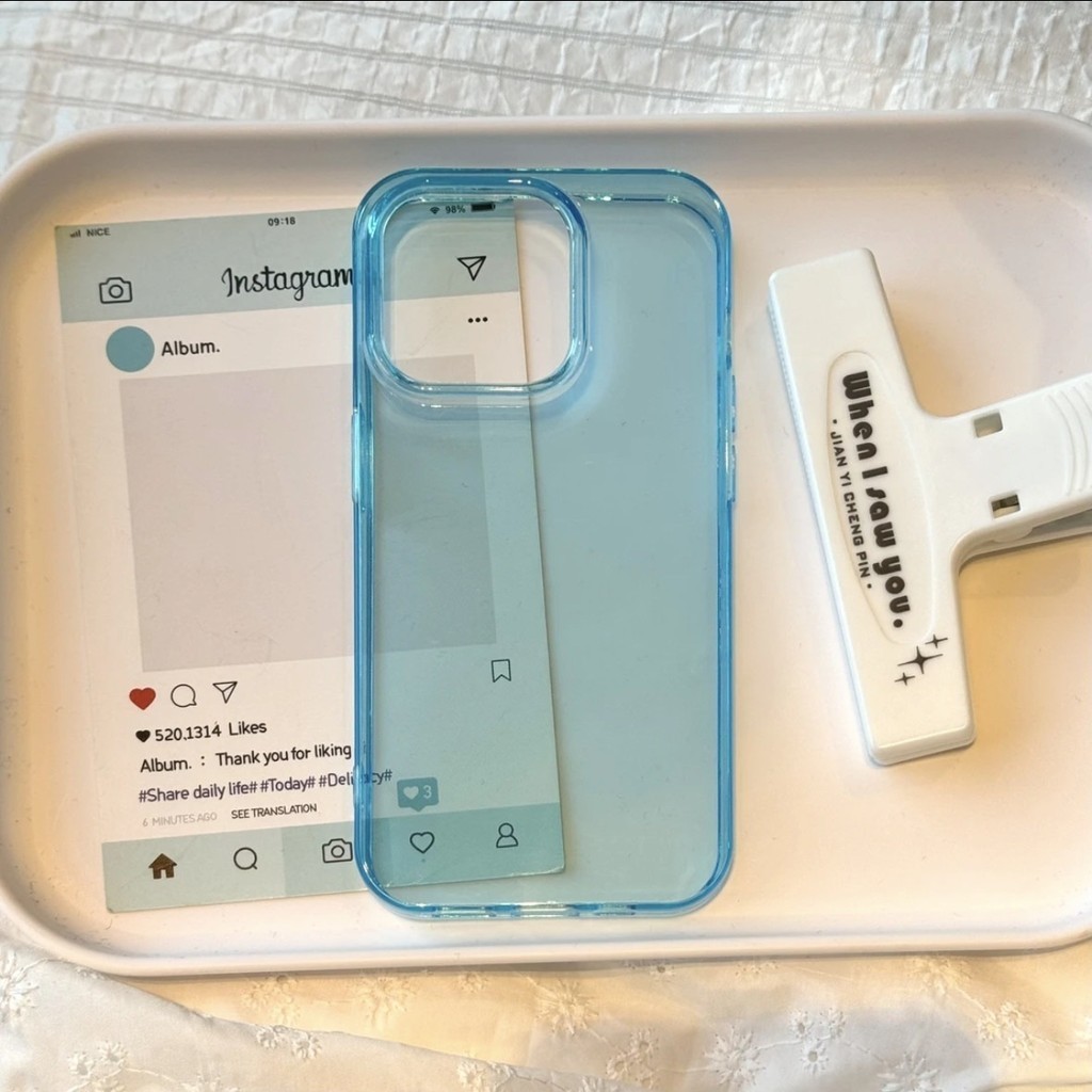 High-end รูขนาดใหญ่เหมาะสําหรับ Apple 15/14/13pro เคสโทรศัพท์ 12/11 Creative xr/xsmax กันกระแทก 7p นุ่ม 8p เคสโทรศัพท์โปร่งใส