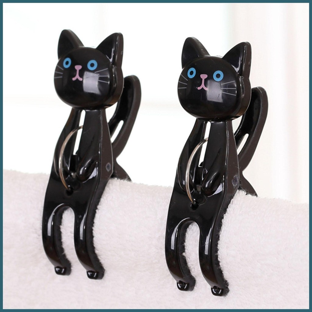 แมวคลิปแมวรูปร่างผ้าขนหนูคลิป ไม้หนีบผ้า ลื่นแมวซักรีดไม้แขวนสร้างสรรค์หมุดหนีบสําหรับซักรีดห้องน้ํา ใบแจ้งหนี้