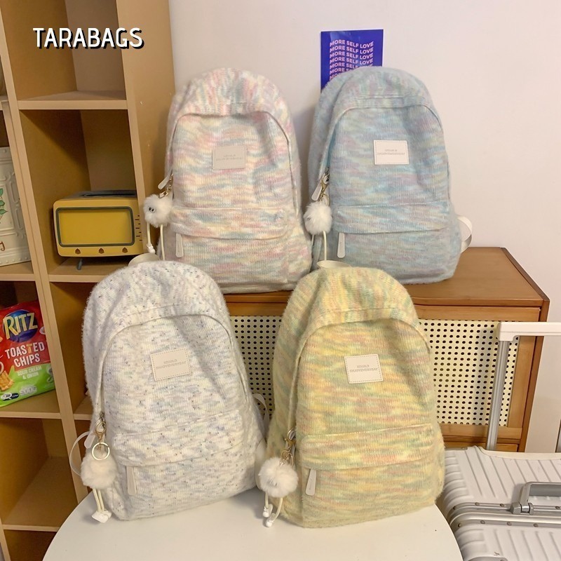 Tarabags กระเป๋าสะพายคู่ กระเป๋านักเรียน เข้ากับทุกการแต่งกาย แฟชั่นฤด ใบไม้ร่วง สำหรับนักเรียนมัธยมต้น