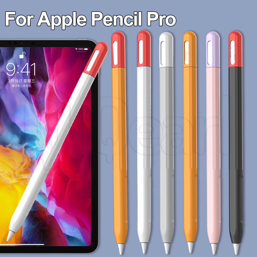 เคสซิลิโคนสีสําหรับ Apple Pencil Pro - ปลอกกันลื่นกันกระแทกบางเฉียบ - ปลอกปากกาสไตลัสแบบนุ่มตัวป้องกันแบบสัมผัส - แฟชั่นฝาครอบป้องกันป้องกันรอยขีดข่วนหลากสี