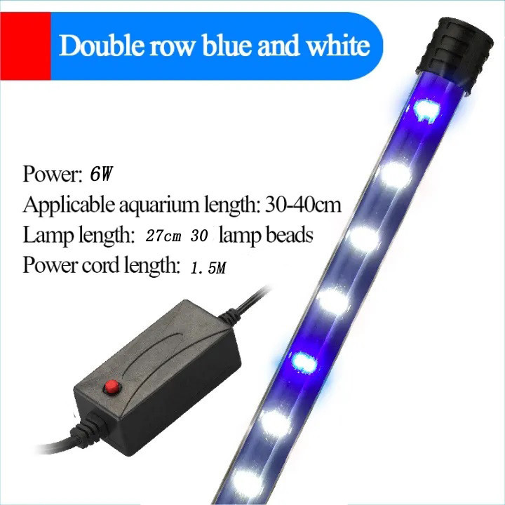 【จัดส่งภายใน 24 ชั่วโมงในประเทศไทย】หลอดไฟ Led ไฟตู้ปลา หลอดไฟใต้น้ำ ไฟแถวคู่สว่างพิเศษ กันน้ำสําหรับตกแต่งตู้เลี้ยงปล