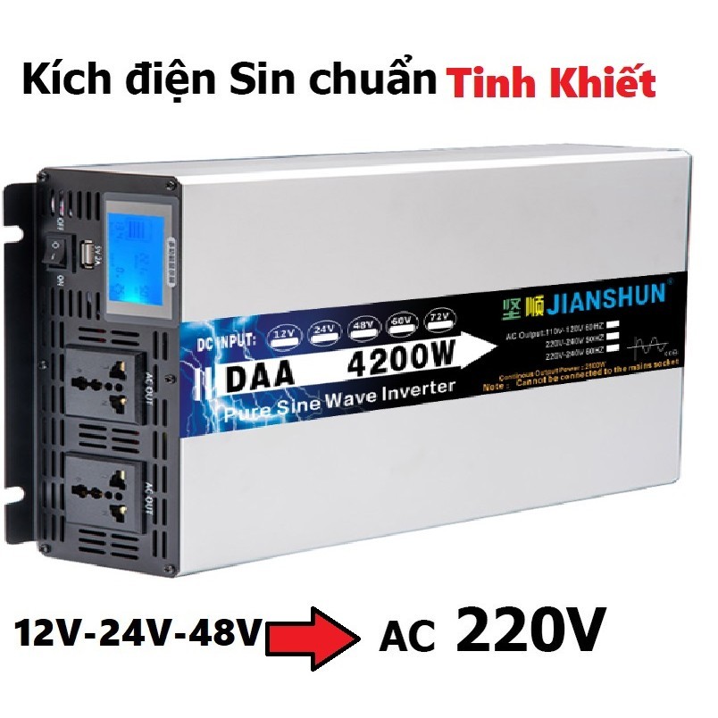 4200W Standard Sine Power Converter - 12V/24V/48V ถึง 220V Standard Sine Power Converter 4200w - Uni