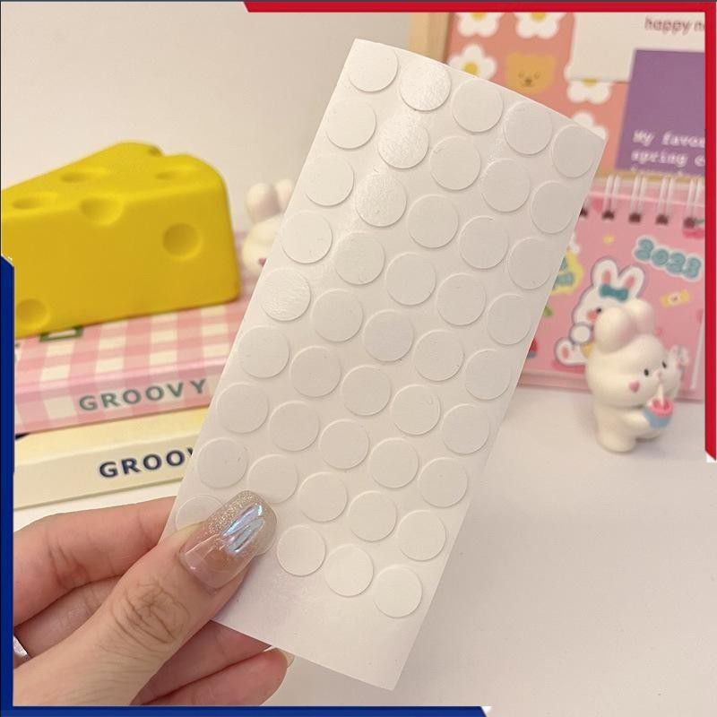 แผ่นเจลนาโนเทปโปร่งใสรอบ Traceless ที่ถอดออกได้ Sticky เทปกาวสองหน้า DIY Craft โปสเตอร์ Hand Decor