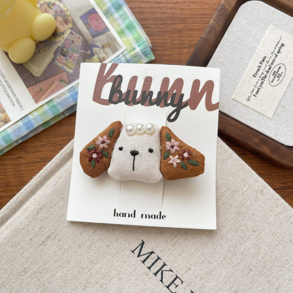 [โปรโมชั่น] เกาหลีน่ารักผ้าฝ้าย-เติมทําด้วยมือการ์ตูนสัตว์เด็กกิ๊บสไตล์ใหม่หวานหมีน้อยกระต่ายสาวอุปกรณ์ผมกิ๊บ - รูปที่ 5