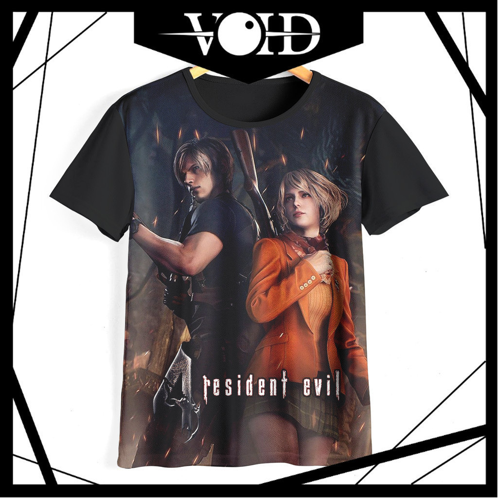 เด็กเสื้อยืดผู้ใหญ่เสื้อยืดเกมจัมโบ้ 06RE4 Resident Evil 4 Leon เด็กผู้ใหญ่เสื้อผ้าเกมจัมโบ้ 06RE4 R