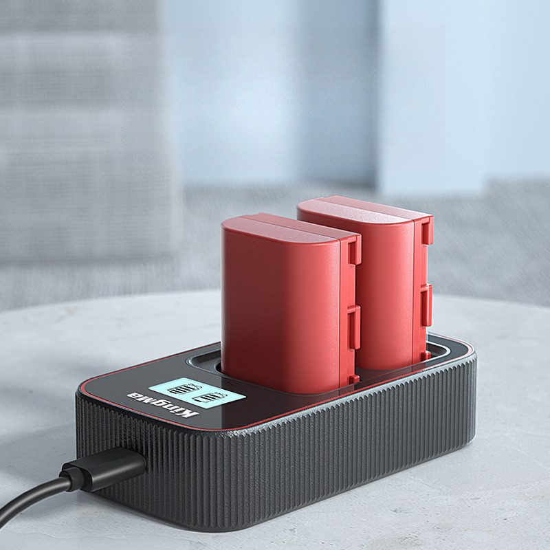 Kingma LP-E6NH แบตเตอรี่ 2 แพ็คและ LCD Dual Charger Kit สําหรับ Canon EOS R6 90D 6D2 6D 80D 5D4 5D3 