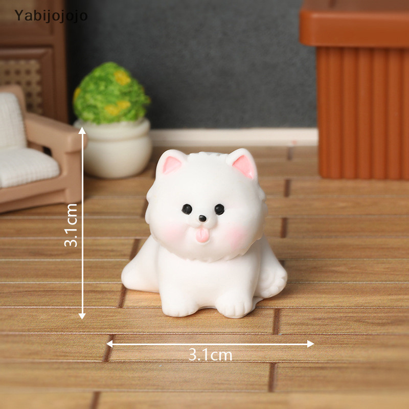 Yabijojojo น่ารักสุนัข Figurines Miniatures การ์ตูนสัตว์ Micro ภูมิทัศน์เครื่องประดับสําหรับ Home Room โต๊ะอุปกรณ์เสริมใหม่