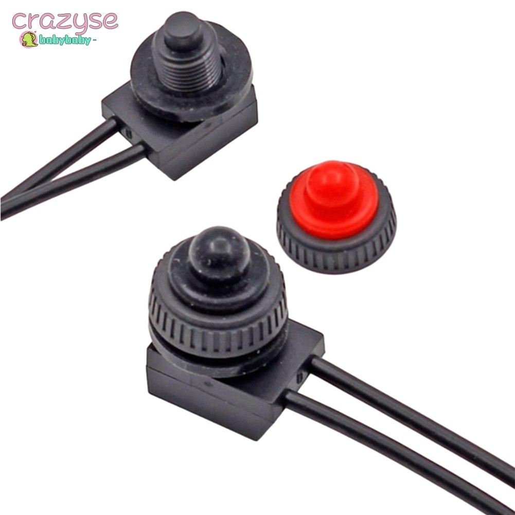 [Cra]สวิตช์เปิดปิดสลักกันน้ํา 12v คุณภาพสูงพร้อมสายไฟตะกั่วสีดําสีแดง