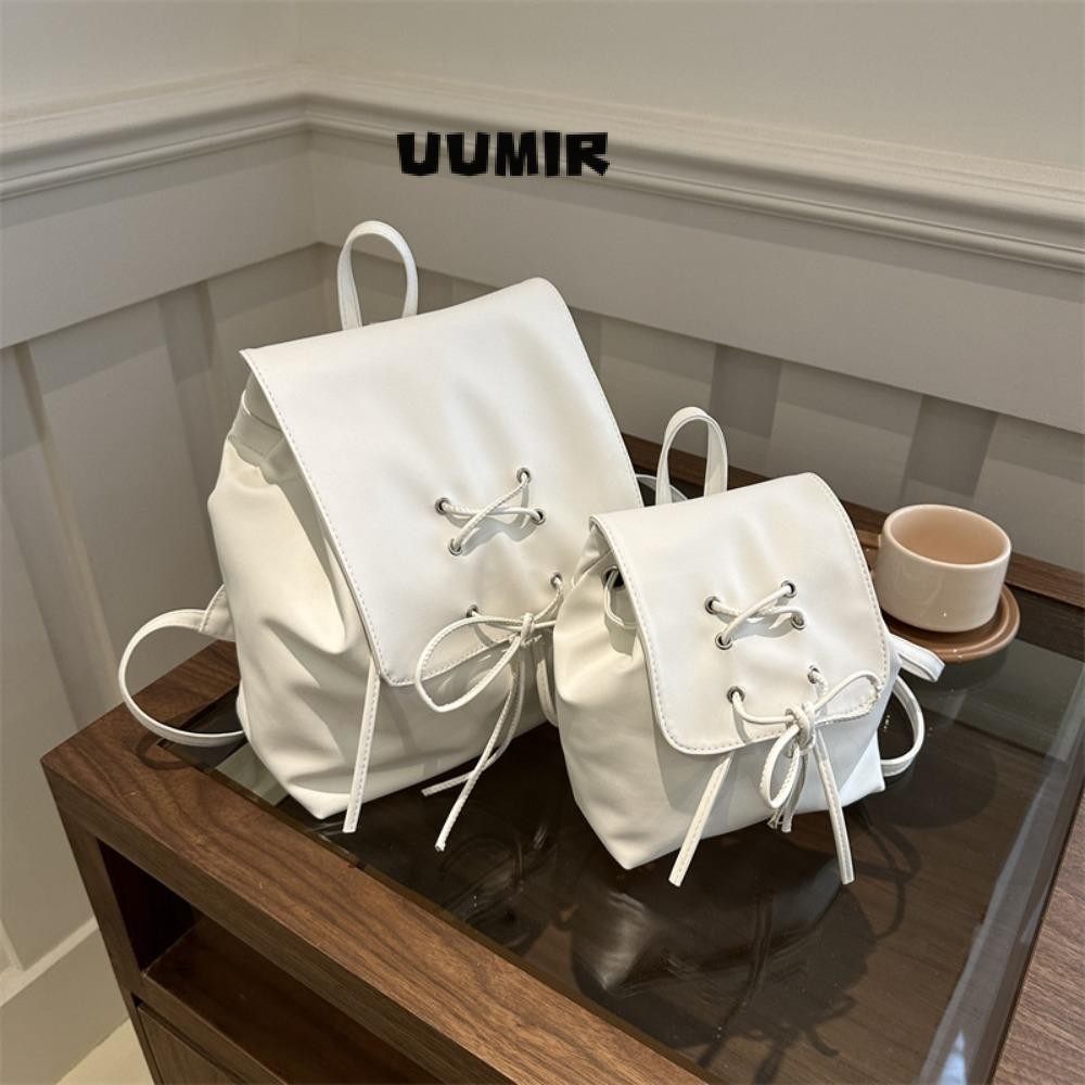 UUMIR กระเป๋าเป้สะพายหลังดีไซน์โบว์, ปู่ พร้อมหัวเข็มขัดกระเป๋าเป้สะพายหลังสไตล์บัลเล่ต์, ของขวัญพร้อมสายรัด กระเป๋าถือความจุสูงสไตล์วิทยา