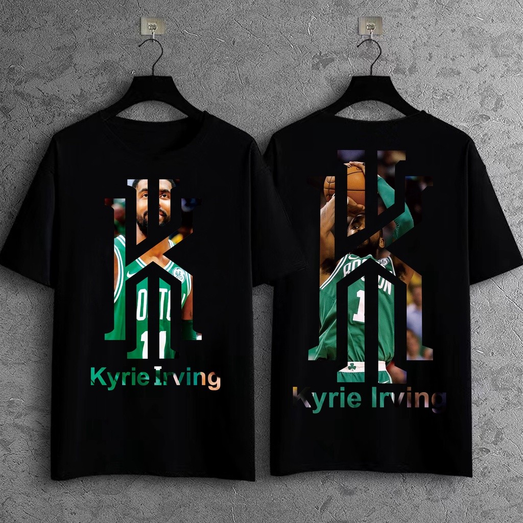 NBA Shirt Kyrie Irving Logo Design Printed Plain Tees Bootleg Vintage T-shirt for men clothing S-3XL
