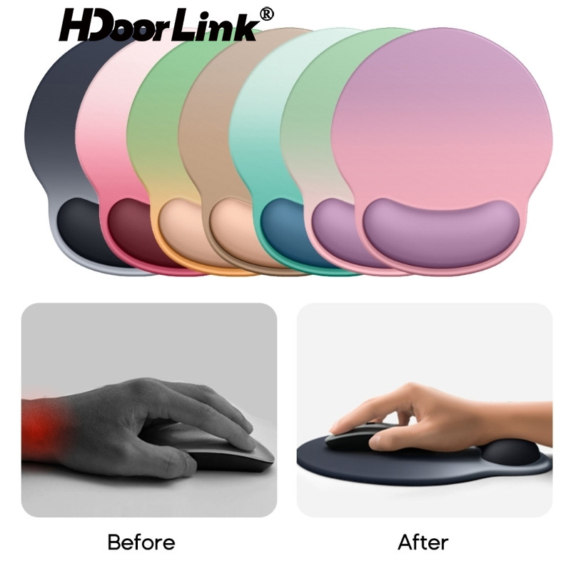 Hdoorlink Ergonomic Mouse Pad แผ่นรองข้อมือเบาะ Gaming Mice Mat Office Home PC แล็ปท็อปเดสก์ท็อป 3D Hand Support Mousepad