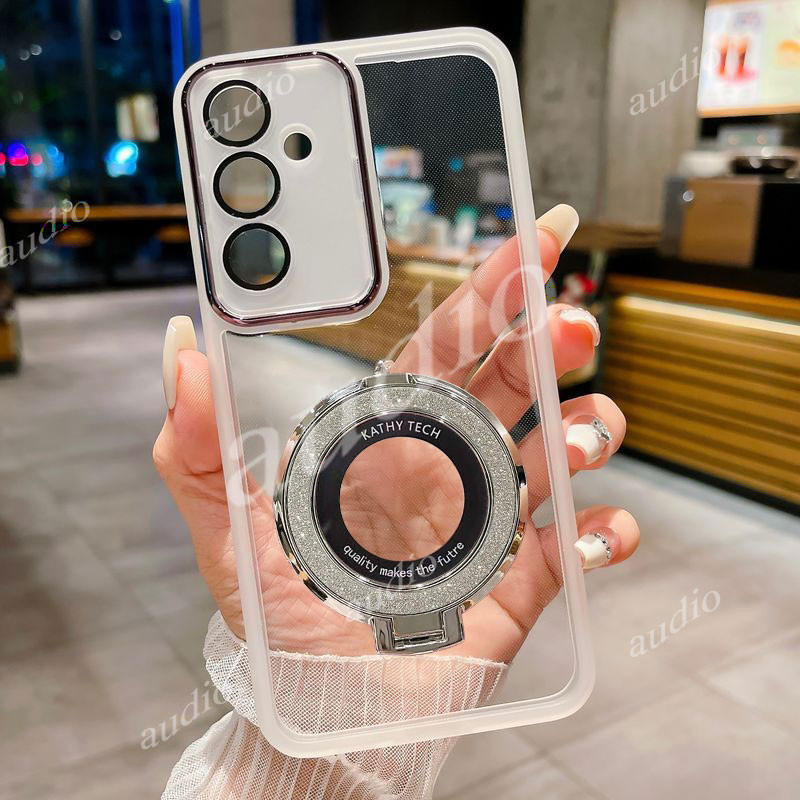 SAMSUNG สําหรับSamsung A57 SamsungA57 5G Glitter Blingวงเล็บแม่เหล็กสําหรับSamsung Galaxy A57 A37 A2