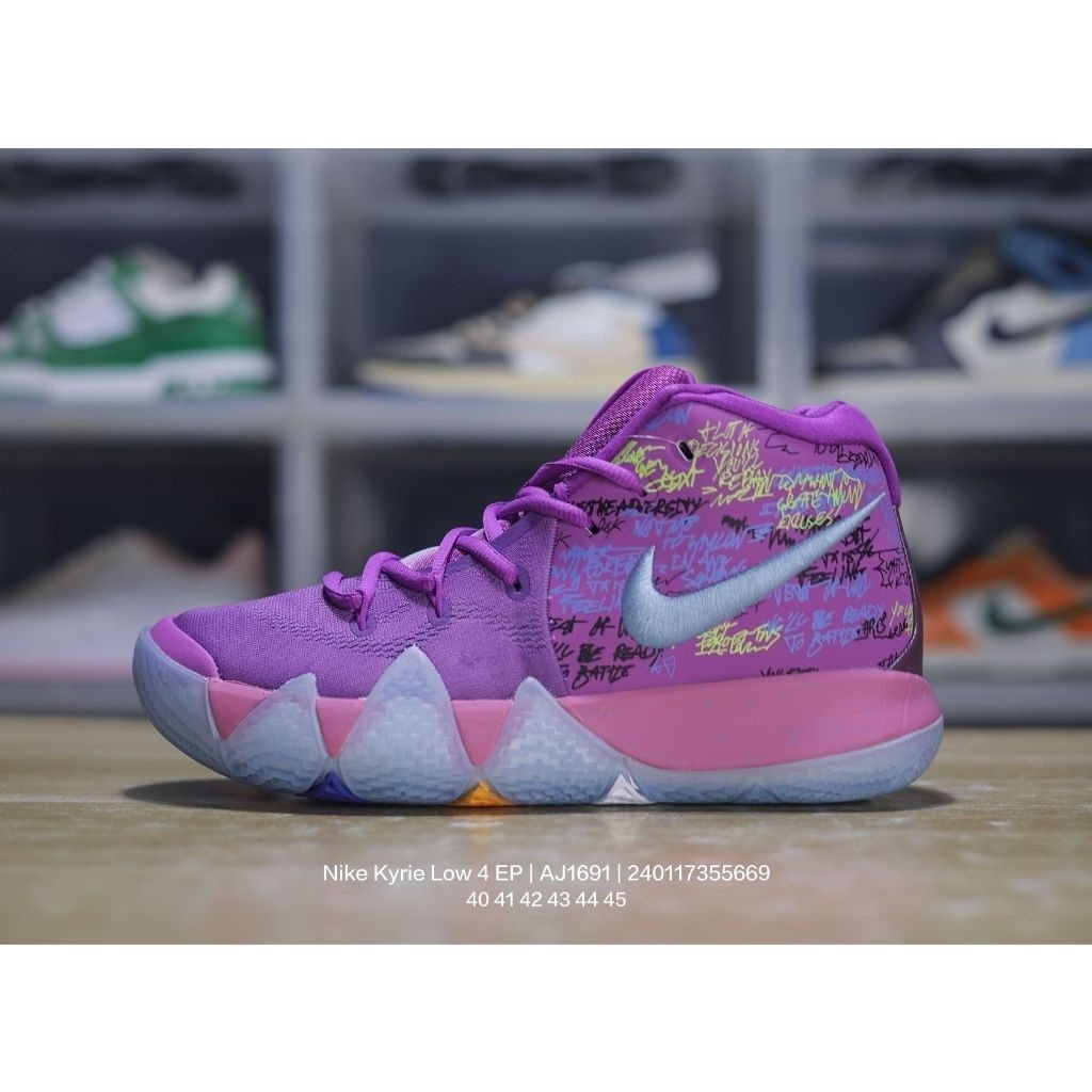 ◆ ไม้เท้า ◆❣NIKE ZOOM Kyrie 4 irving 4th รุ่น signaturesports รองเท้าเหมาะสำหรับกีฬา