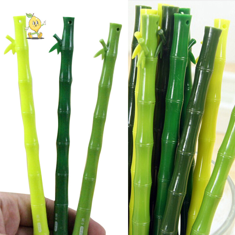 [mozh] ปากกาลูกลื่นไม้ไผ่ 2 ชิ้นอุปกรณ์สํานักงานปากกาน่ารักนักเรียนปากกาโรงเรียน [TH]