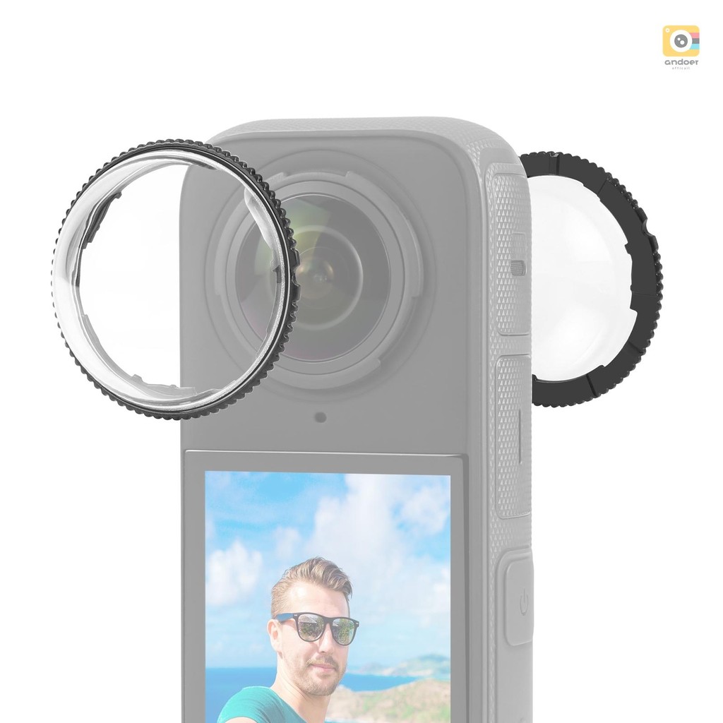 Puluz PU989T Panoramic เลนส์กล้อง Guards เลนส์ฝาครอบป้องกันโปร่งใสฝาครอบเลนส์สําหรับ Insta360 X4 อุปกรณ์เสริม