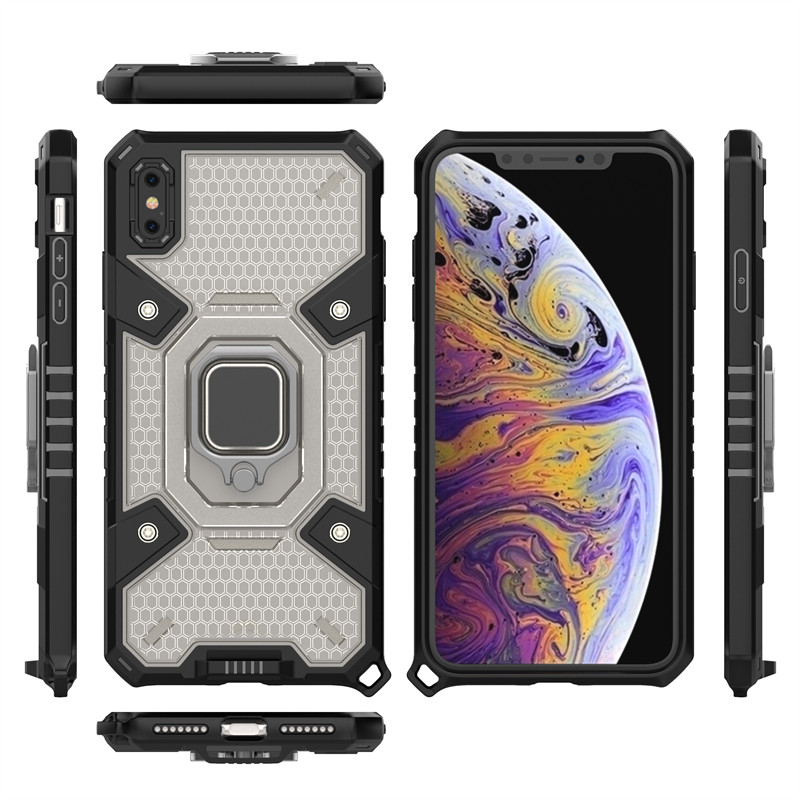 เคสสําหรับ iPhone XS Max XR X iphonexr iPhoneX 2024 ถุงลมนิรภัยเคสโทรศัพท์ป้องกันการตกพร้อมขาตั้ง