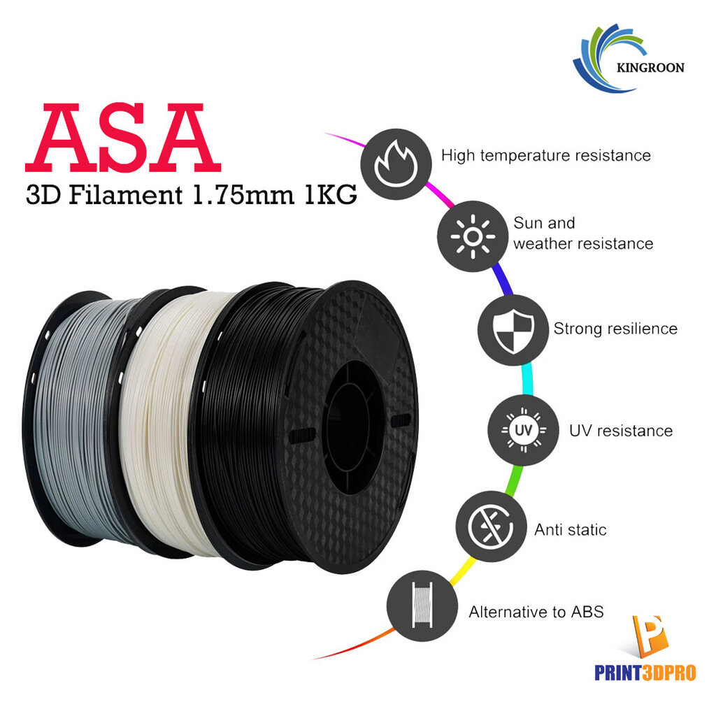 Kingroon 3D Filament ASA 1.75mm 1KG 3D Printer filament