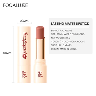 FOCALLURE #TransferproofHero Hypermatte ลิปสติกกันน้ําติดทนนาน 16H เม็ดสีสูงครีม Smooth Lightweight Moisture Non-crack