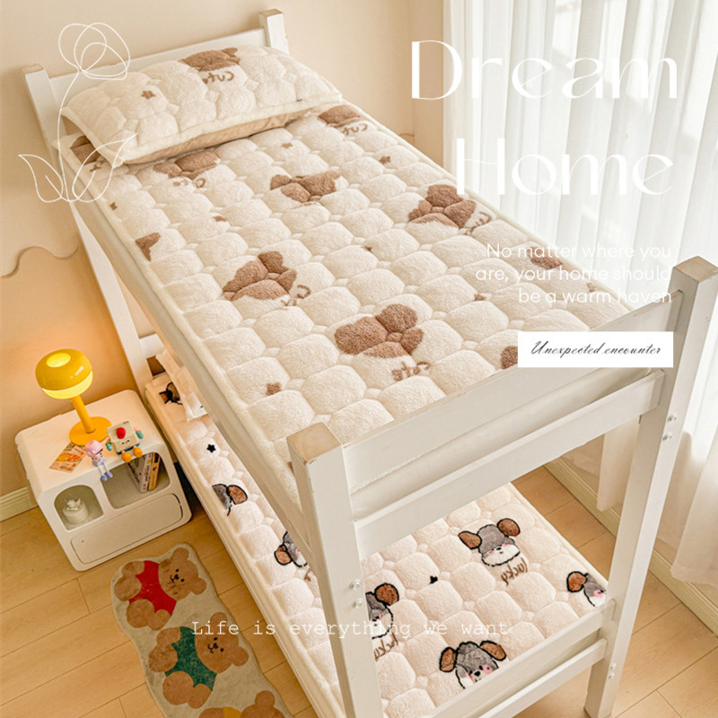 topper ท็อปเปอร์ ข้น กำมะหยี่ ผ้าปูที่นอน พร้อมแถบยางยืด ผ้าปู หมี/สุนัขน่ารัก queen 6ฟุต/5ฟุต/3.5ฟุต single 7.8นิ้ว หอพัก อุ่น ผ้าปูที่นอนกันไรฝุ่น