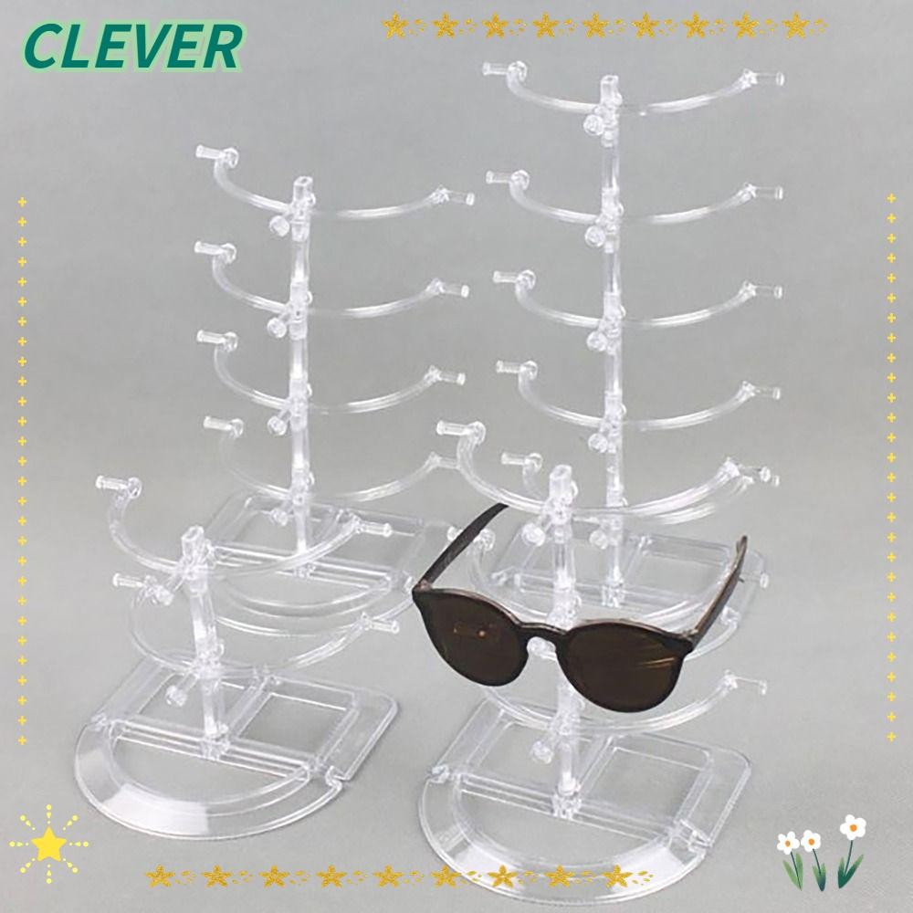 Clever ขาตั้งจอแสดงผลแว่นตา,ประหยัดพื้นที่ Home Organizer ชั้นวางแว่นตาผู้ถือ,ติดตั้งง่ายพลาสติกหลายชั้นโปร่งใสแว่นตากันแดดชั้นเก็บ Shop