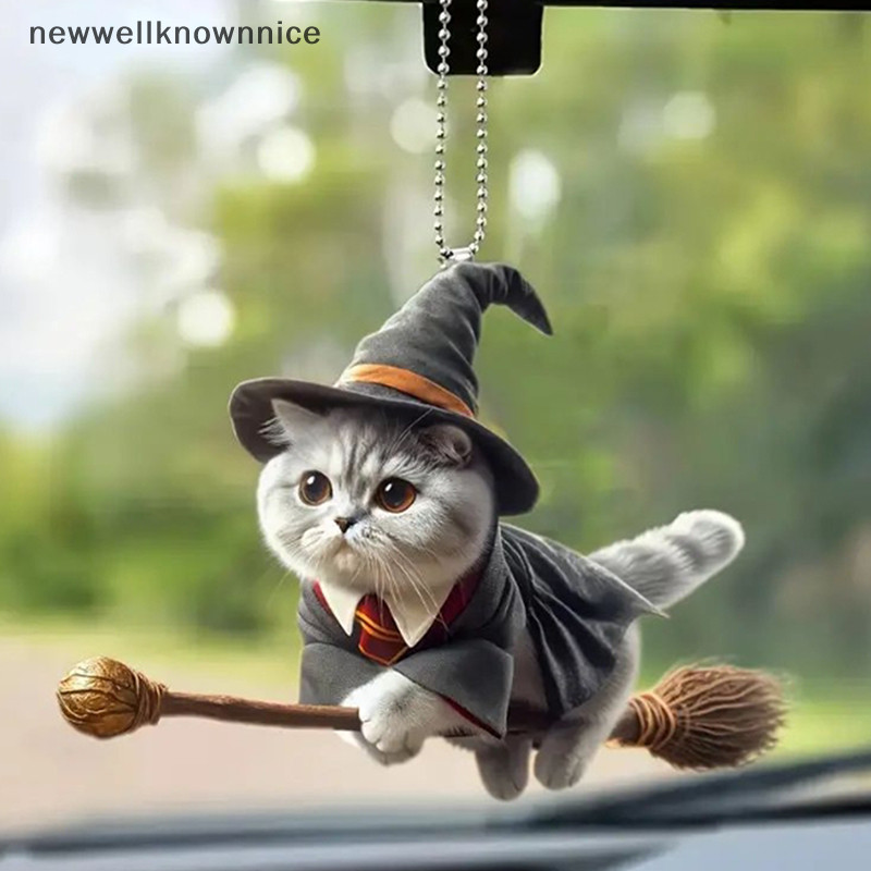 Newwellknownnice ใหม่สองด้านหนาแบน Magic Cats จี้รถเครื่องประดับต้นคริสต์มาส TH