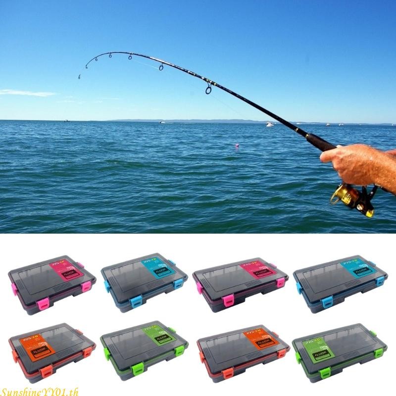 Sun กันน้ํา Fishing Tackle กล่องเหยื่อ Lures Organizer กล่องเครื่องมือตกปลากล่องเครื่องมือ