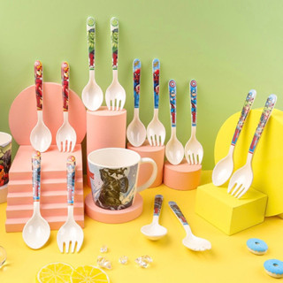 ชุดอาหารเด็กวัยหัดเดิน ประหลาดใจ แมงมุม-ผู้ชาย พร้อมลายการ์ต…