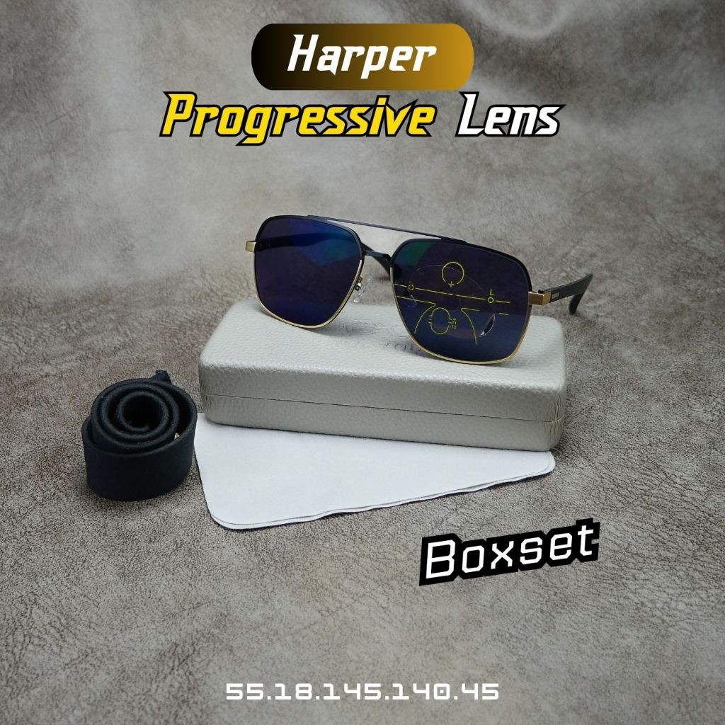 แว่นสายตายาว เลนส์โปรเกรสซีฟออโต้ กรอบแว่นทรงสปอร์ต รุ่น Harper ฮาร์เปอร์ 93116 เลนส์ไร้รอยต่อ