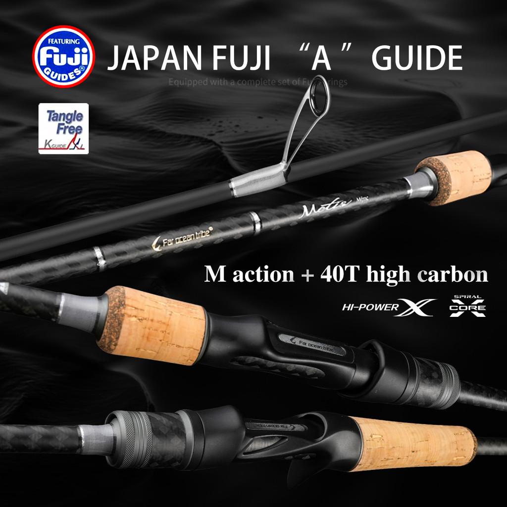 Metis1.8/2.1/2.4 Japan Fuji M คันเบ็ดขนาดกลาง/เบา เบ็ดตกปลาคาร์บอนไฟเบอร์ เบ็ดตกปลาแบบพับเก็บได้ คันเบ็ด/เหยื่อ คันเบ็ดน้ําเค็ม jigging กลางแจ้ง