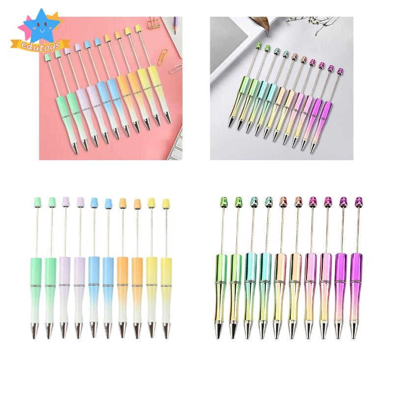 [Edstars] 10 ชิ้นปากกา Beadable DIY ชุดปากกา Beadable สําหรับห้องเรียนวาดการเขียน Journaling