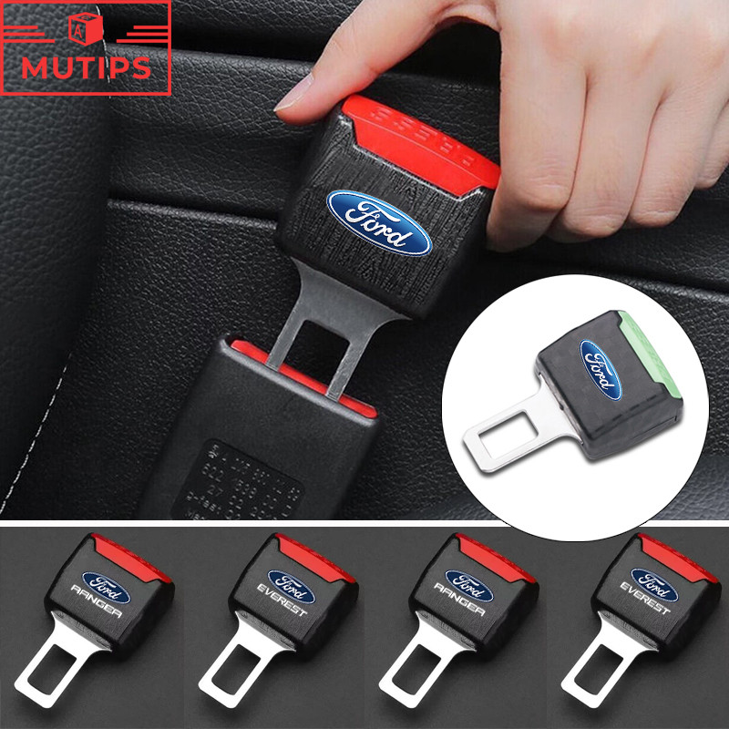 Ford สําหรับที่นั่งรถยนต์ หัวเข็มขัดนิรภัย ตัวปรับเข็มขัดนิรภัย หัวเสียบตัดเสียงรบกวน หัวเสียบเข็มขัดนิรภัย Ranger Raptor Everest Fiesta Focus Mustang Escape Ecosport STI