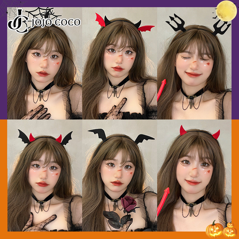 Jojo COCO Devil Horns Dark Bat Pumpkin Headband ส่วนบุคคลตลก Halloween Party เครื่องประดับผม