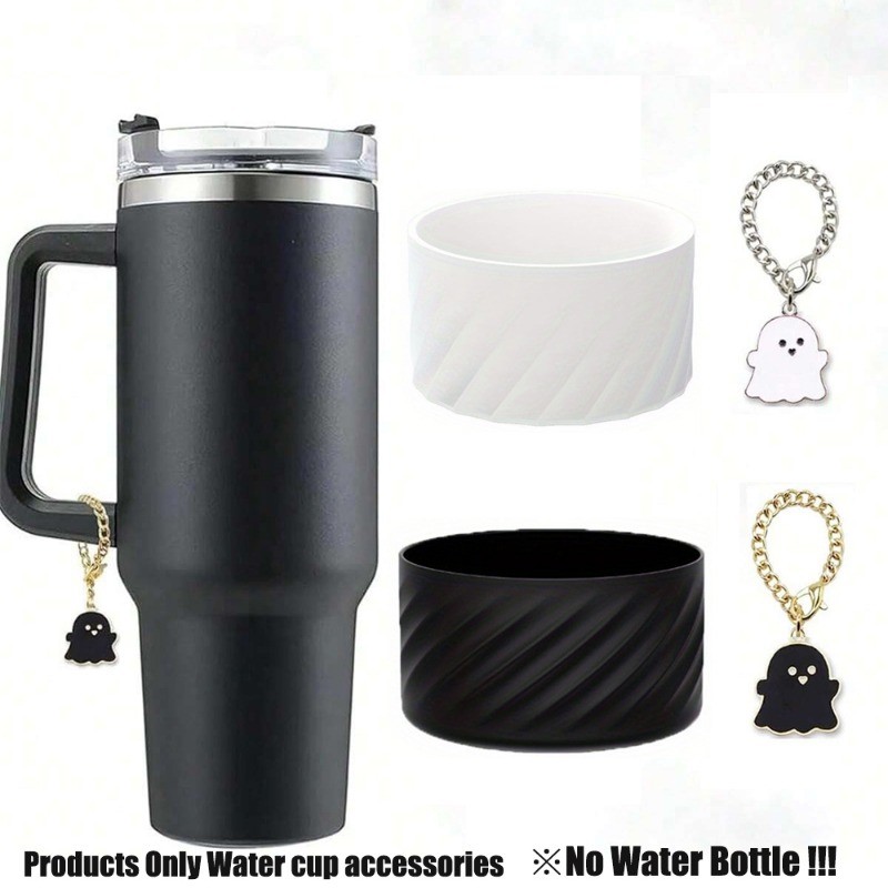 Sugaw Tumbler ป้องกันซิลิโคน Boot Ghost จี้อุปกรณ์เสริมถ้วยน้ําอุปกรณ์เสริม,ขวดน้ําส่วนบุคคล Charms จี้ขวดน้ําสําหรับ Stanley Tumbler