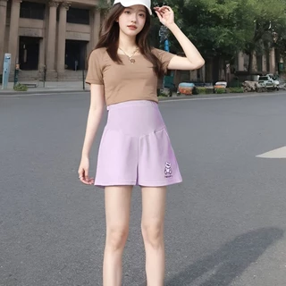 กางเกงขาสั้นคนท้อง สไตล์สบายๆ ฤดูร้อน ขนาดใหญ่ แบบหลวมใส่สบาย