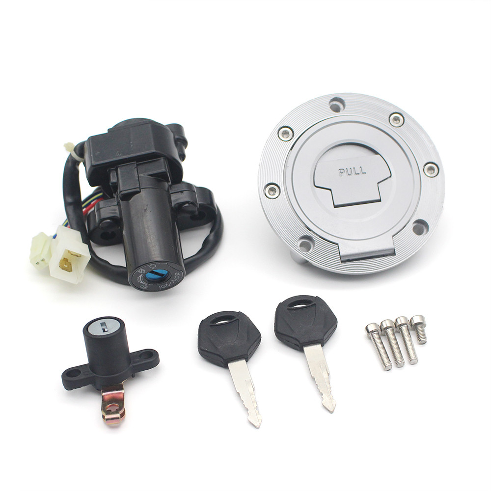 รถจักรยานยนต์จุดระเบิดแก๊สหมวกสวิทช์ล็อคชุดการใช้กุญแจสําหรับ Yamaha MT03 2006-2012 YZF R6 R1 XJ6 FJ