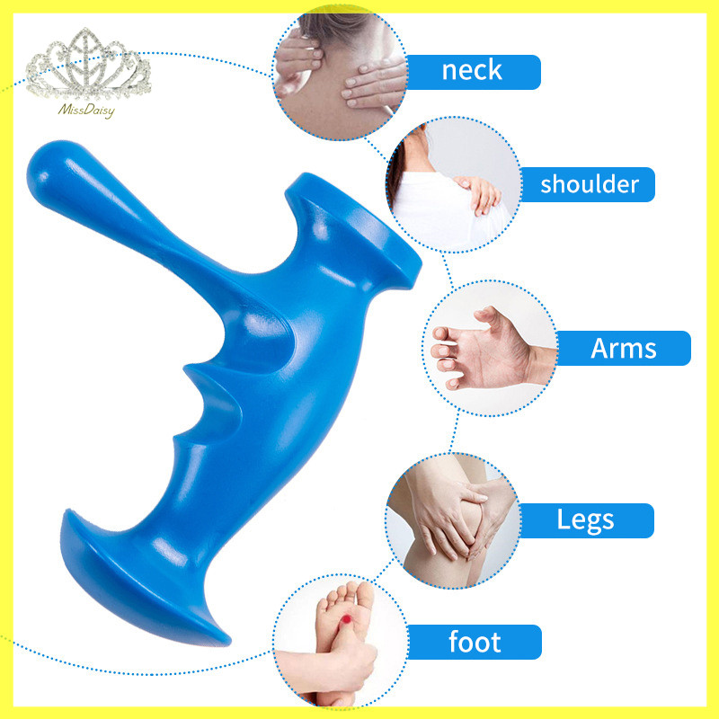 Daisy T-Shaped Massager Thumb Finger ความดันกด Trigger Point คู่มือกายภาพบําบัดเครื่องมือ Full Body ลึกเนื้อเยื่อผ่อนคลายบรรเทาอาการปวด TH