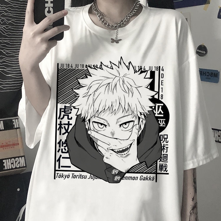 [TOYOO] เสื้อยืดอนิเมะ Jujutsu Kaisen - ลาย Gojo Satoru ยูจิ อิทาโดริ - สำหรับผู้ชายและผู้หญิง