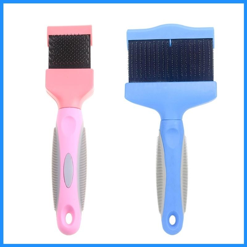 Luk แปรงสัตว์เลี้ยงสแตนเลส Pin Fur Detangling Pins แปรงขนสัตว์เลี้ยงสุนัขแมวขนกรูมมิ่งขนร่วงตามหลักสรีรศาสตร์ B