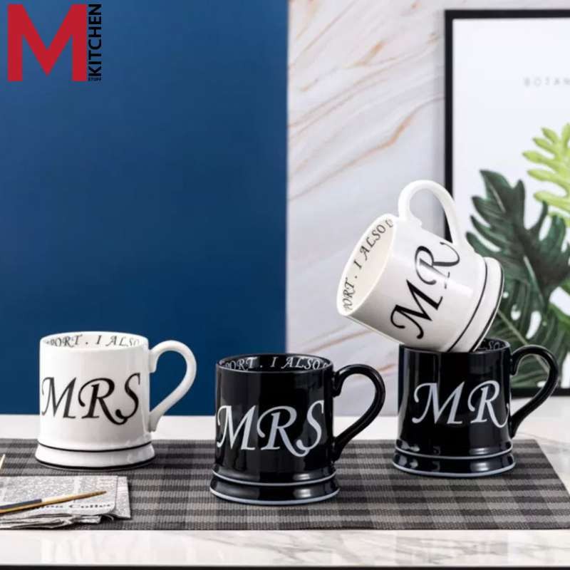 M KITCHEN XYW-6629 แก้วกาแฟ ถ้วยเซรามิค แก้วน้ำ แก้วคู่ เซรามิค สามารถเข้าไมโครเวฟ