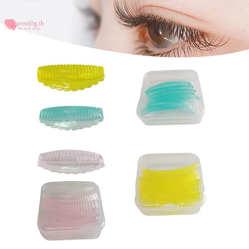 Renbg 4 คู่กาวฟรีซิลิโคน Eyelash Perm Pads 4 ขนาด Sticky Lashes Rods Shield Lifg 3D Eyelash Curler Applicator เครื่องมือ TH