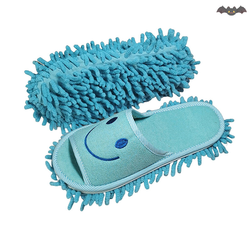 [PE] Smile Face Mopping รองเท้าแตะทําความสะอาดพื้นได้ Dusg รองเท้าแตะ Lazy Mop TH